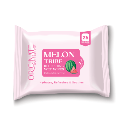 Originate Melon Tribe Refreshing Wipes – Hydrating Melon Facial Wipes