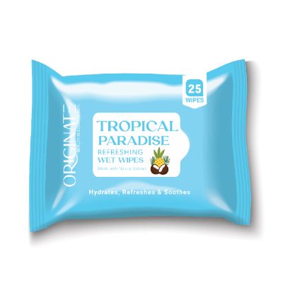 Originate Tropical Paradise Refreshing Wipes – Hydrating Facial Wipes