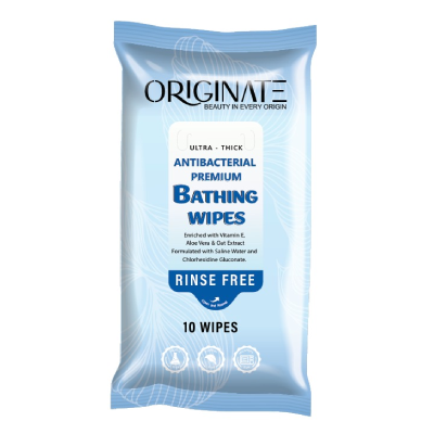 ORIGINATE BED BATH WIPES | ULTRA THICK AND ANTIBACTERIAL