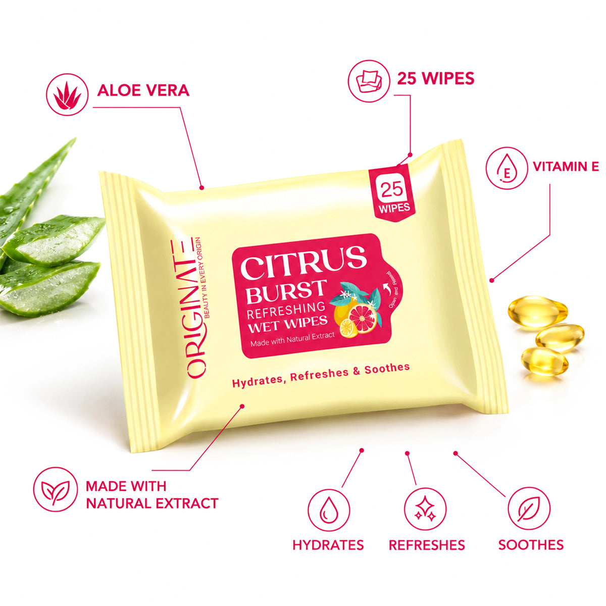 Face Cleansing Tissues - Refreshing Face Wipes