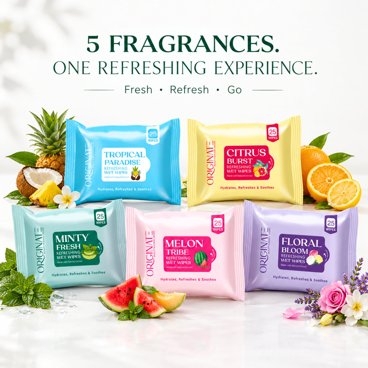 Refreshing Face Wipes Combo Pack