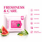 Originate Melon Tribe Refreshing Face Wipes - Facial Cleansing & Makeup Remover Wet Wipes