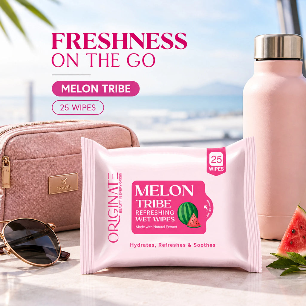 Wet Tissue or Face - Melon Tribe Refreshing Face Wipes