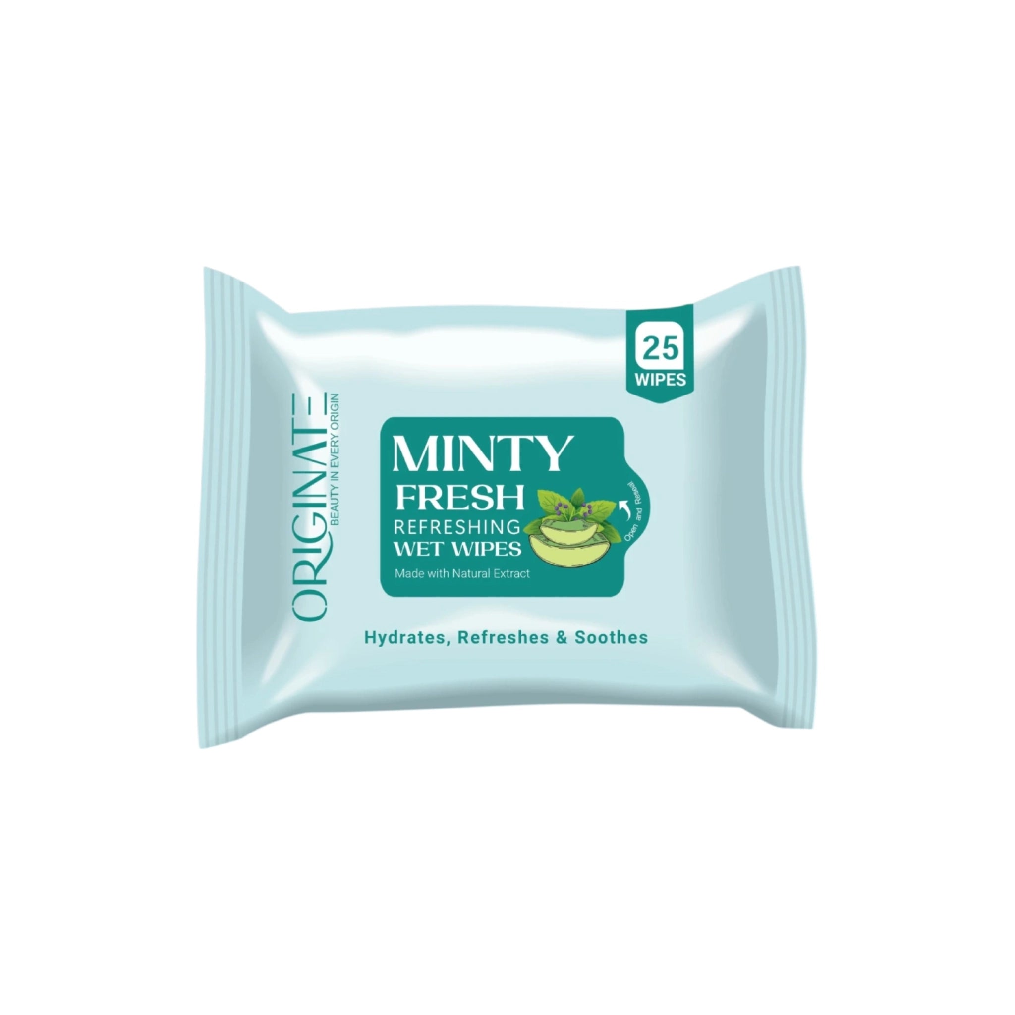 Originate Mint Cooling Facial Wipes