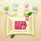 Originate Citrus Burst Refreshing Wipes – Instant Freshness Facial Wipes