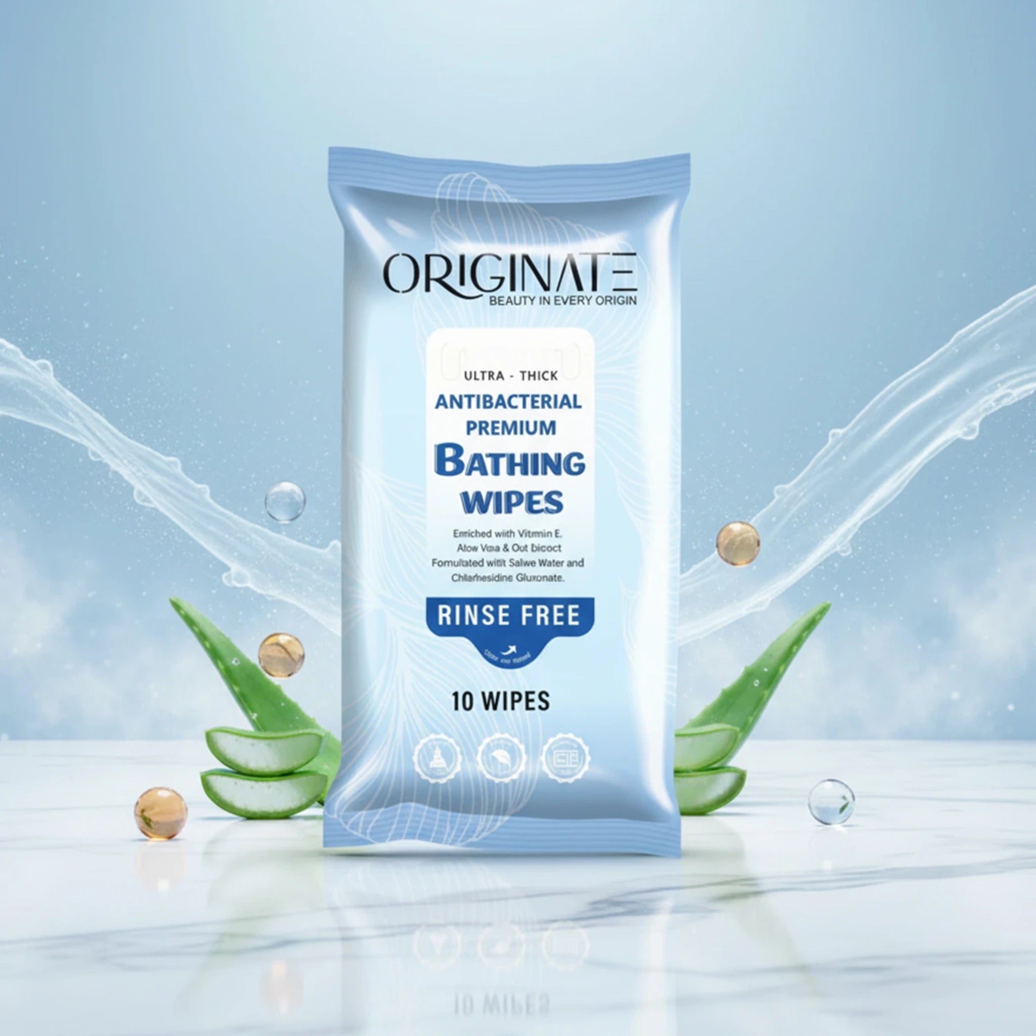 Bath Wipes for Adults India — Ultra Thick, No-Water Body Wipes | Originate