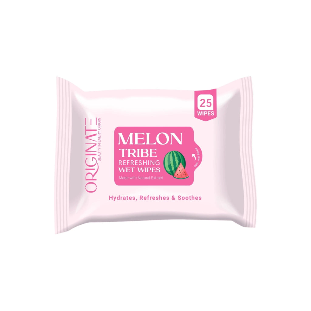 Originate Melon Tribe Refreshing Wipes – Hydrating Melon Facial Wipes