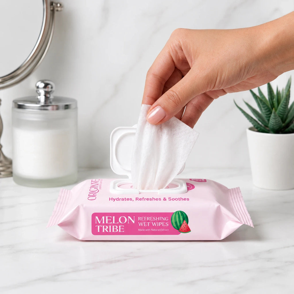 Originate Melon Tribe Refreshing Wipes – Hydrating Melon Facial Wipes