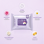 Originate Floral Bloom Refreshing Wipes – Gentle Floral Facial Wipes