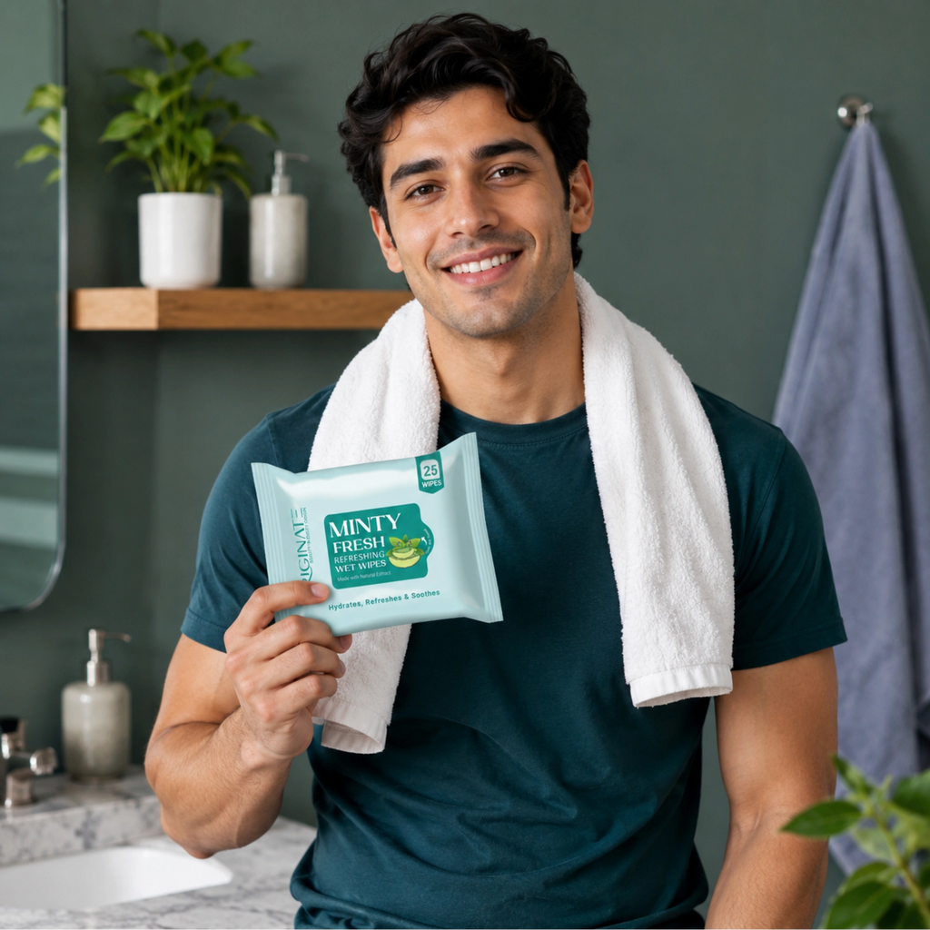 Originate Mint Cooling Facial Wipes
