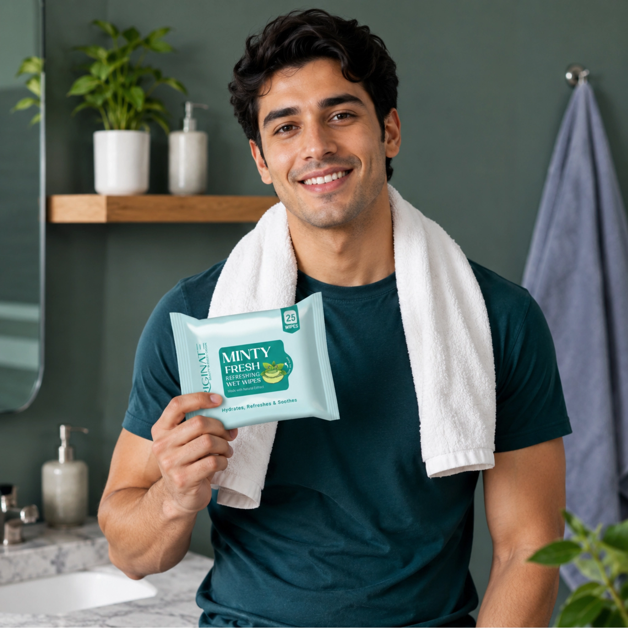 Originate Mint Cooling Facial Wipes