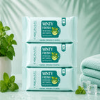Originate Mint Cooling Facial Wipes Pack of 3