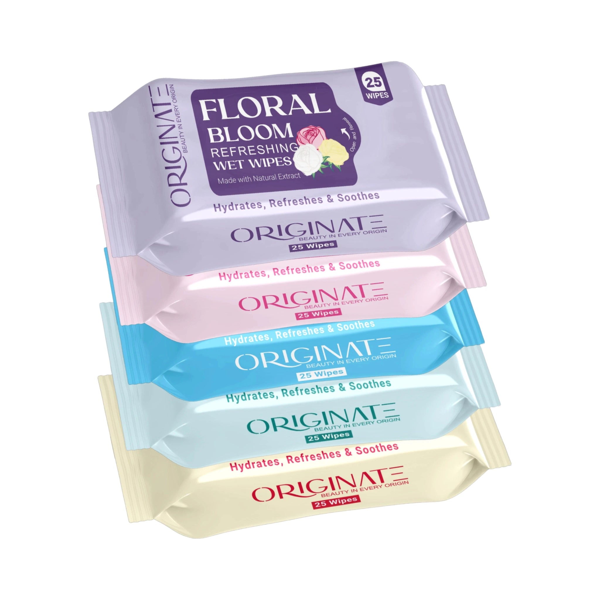Assorted Pack of all 5 variants (Melon, Minty Fress, Tropical Paradise, Floral Bloom, and  Citrus Burst)