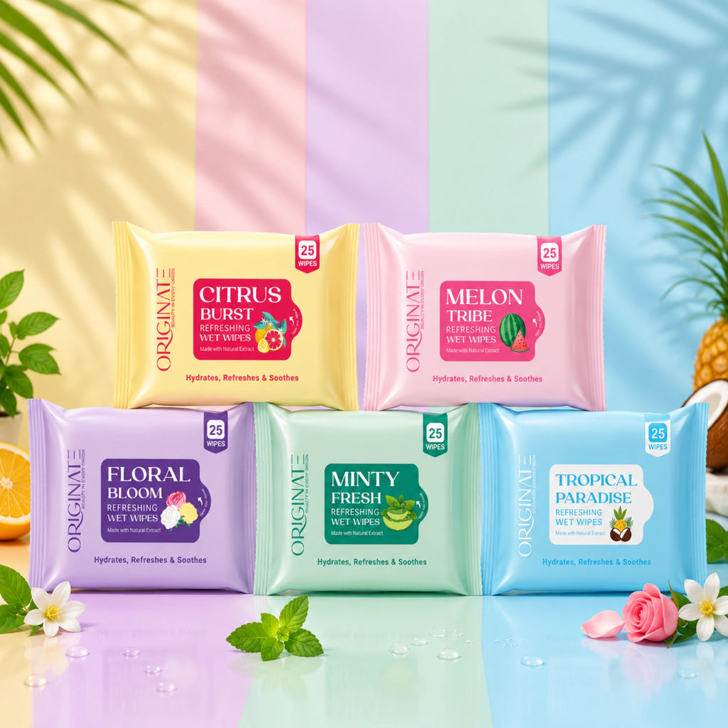 Assorted Pack of all 5 variants (Melon, Minty Fress, Tropical Paradise, Floral Bloom, and  Citrus Burst)