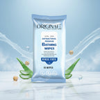 Originate bed bath wipes ultra thick and antibacterial - rinse free premium bathing wipes with vitamin E 10 wipes