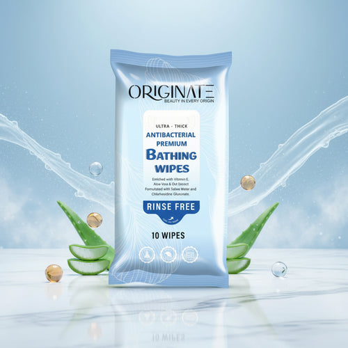 ORIGINATE BED BATH WIPES  ULTRA THICK AND ANTIBACTERIAL