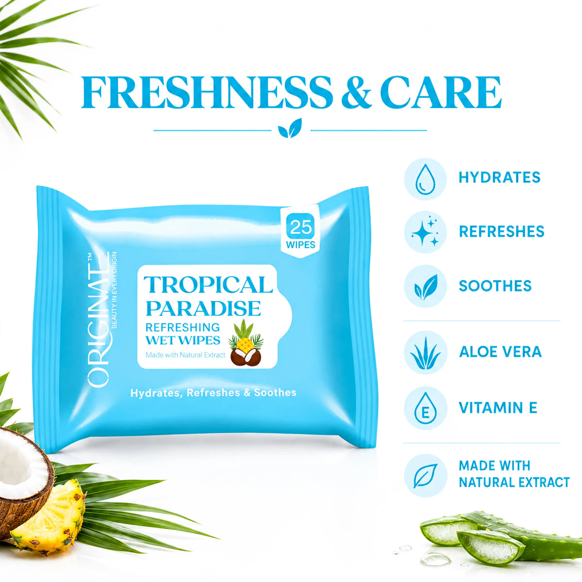 Refreshing Face Wipes - Wet Tissues