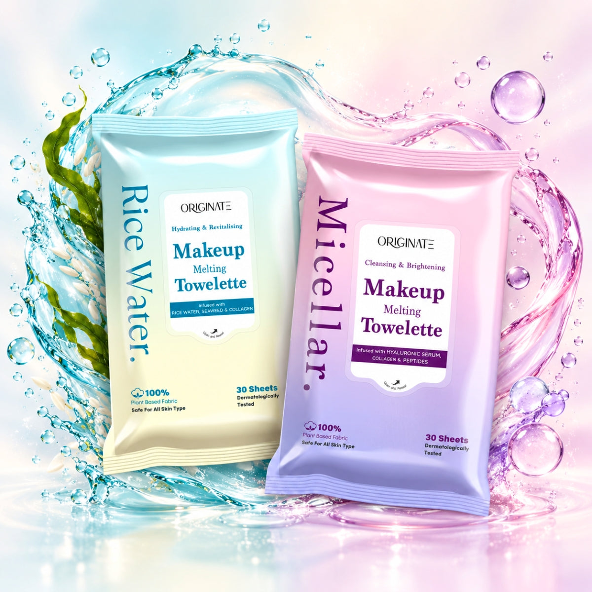Micellar & Rice Water Makeup Remover Wipes